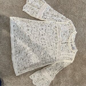 Loft White lace top